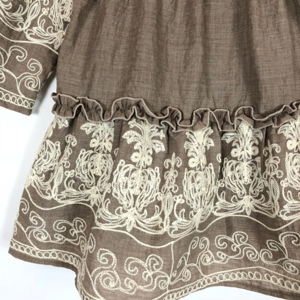 Isabella & Chloe Embroidery Ribbon Ruffle Dress - Picture 4 of 8